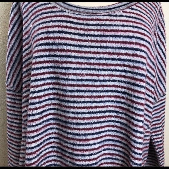 Free people box oversize striped top Sz S - Picture 2 of 5